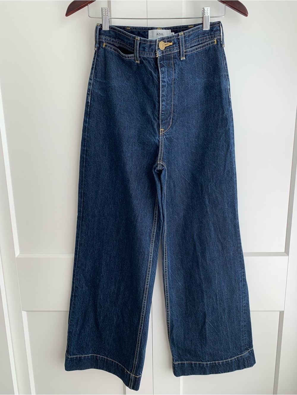 Moussy Azul Jeans High-Rise Wide Leg women’s  Jeans - Dark blue size M